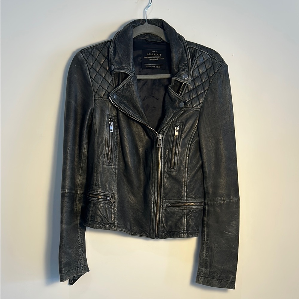 All Saints Leather Motorcycle Jacket